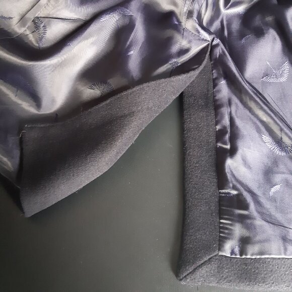 Aptro SZ XL Men's Fully Lined Black Standing Collar Overcoat - Picture 8 of 15